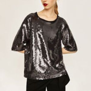 FLASH SALE!!    ZARA SEQUIN TOP - XS NWT